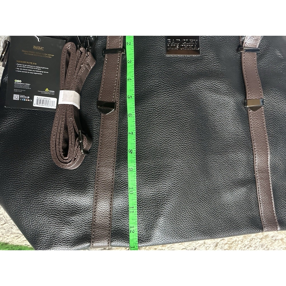 Badgley Mischka Pebble Vegan Leather Tote Weekender Travel Bag NWT - Picture 6 of 11